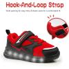 imageSKYWHEEL Light Up Sneakers for Toddlers EasyOn with Hook ampamp Loop Lightweight Breathable and SoftRed Light Up Shoes for Boys