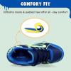 imageSKYWHEEL LittleBig Kids Light Up Shoes Control with Button Lightweight Fashion Sneakers Size 11C3CNavyGreen Light Up Shoes With Switch