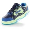 imageSKYWHEEL LittleBig Kids Light Up Shoes Control with Button Lightweight Fashion Sneakers Size 11C3CNavyGreen Light Up Shoes With Switch