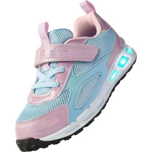 imageSKYWHEEL Light Up Sneakers for Toddlers EasyOn with Hook ampamp Loop Lightweight Breathable and SoftPurple Toddler Light Up Shoes