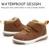 imageSKYWHEEL Toddler Shoes Boys Ankle Support Boots High Top Casual Stain Resistant Sneakers for Fall Winter and SpringBrown Boys Hight Top Shoes