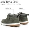 imageSKYWHEEL Toddler Shoes Boys Ankle Support Boots High Top Casual Stain Resistant Sneakers for Fall Winter and SpringGrey Boys Boots