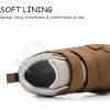 imageSKYWHEEL Toddler Shoes Boys Ankle Support Boots High Top Casual Stain Resistant Sneakers for Fall Winter and SpringToddler Brown Sneakers