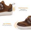 imageSKYWHEEL Toddler Boys Shoes Wide Barefoot Casual Walking Running Shoe for Toddlers Tennis SlipOn Cartoon Sneakers for Little Kids Comfortable DurableBrown Toddler Boys Sneakers