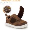 imageSKYWHEEL Toddler Boys Shoes Wide Barefoot Casual Walking Running Shoe for Toddlers Tennis SlipOn Cartoon Sneakers for Little Kids Comfortable DurableBrown Toddler Boys Sneakers