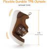 imageSKYWHEEL Toddler Boys Shoes Wide Barefoot Casual Walking Running Shoe for Toddlers Tennis SlipOn Cartoon Sneakers for Little Kids Comfortable DurableBrown Toddler Boys Sneakers