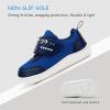 imageSKYWHEEL Toddler Boys Shoes Wide Barefoot Casual Walking Running Shoe for Toddlers Tennis SlipOn Cartoon Sneakers for Little Kids Comfortable DurableNavy Toddler Shoes for Boy