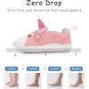 imageSKYWHEEL Toddler Slip On Shoes Wide Toe Box Barefoot Casual Canvas Walking Tennis Shoes for Boys Girls Cute SneakersRainbow Galloper