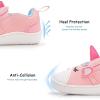 imageSKYWHEEL Toddler Slip On Shoes Wide Toe Box Barefoot Casual Canvas Walking Tennis Shoes for Boys Girls Cute SneakersRainbow Galloper