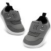 imageSKYWHEEL Toddler Boys Shoes Wide Barefoot Casual Walking Running Shoe for Toddlers Tennis SlipOn Cartoon Sneakers for Little Kids Comfortable DurableGrey Toddler Shoes