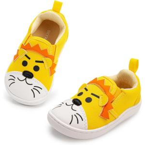 imageSKYWHEEL Toddler Slip On Shoes Wide Toe Box Barefoot Casual Canvas Walking Tennis Shoes for Boys Girls Cute SneakersBrave Lion