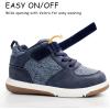 imageSKYWHEEL Toddler Boys Girls Tennis Shoes Kids Slip On Barefoot Shoes Wide Casual Walking Running Sneakers for Little Kids304navy Toddler High Top Shoes