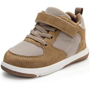 imageSKYWHEEL Toddler Boys Girls Tennis Shoes Kids Slip On Barefoot Shoes Wide Casual Walking Running Sneakers for Little Kids303brown Toddler High Top Shoes