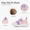 imageSKYWHEEL Toddler Boys Girls Tennis Shoes Breathable Mesh Lightweight Slip On Walking Running Athletic SneakersPink Purple Toddler Shoes