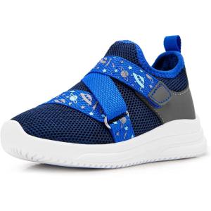 imageSKYWHEEL Toddler Boys Girls Tennis Shoes Breathable Mesh Lightweight Slip On Walking Running Athletic SneakersNavy Toddler Shoes