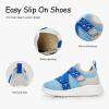 imageSKYWHEEL Toddler Tennis Shoes for Boys Girls Slip On Lightweight Breathable Mesh Sneakers for Walking RunningBlue Toddler Slip on Shoes