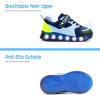 imageSKYWHEEL Light Up Sneakers for Toddlers EasyOn with Hook ampamp Loop Lightweight Breathable and SoftBlue Boy Light Up Shoes