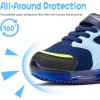 imageSKYWHEEL Light Up Sneakers for Toddlers EasyOn with Hook ampamp Loop Lightweight Breathable and SoftBlue Boy Light Up Shoes