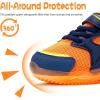 imageSKYWHEEL Light Up Sneakers for Toddlers EasyOn with Hook ampamp Loop Lightweight Breathable and SoftToddler Orange Light Up Sneakers