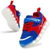 imageSKYWHEEL Light Up Sneakers for Toddlers EasyOn with Hook ampamp Loop Lightweight Breathable and SoftToddler Red Light Up Shoes