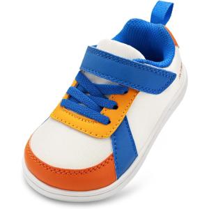 imageSKYWHEEL Toddler Wide Toe Box Barefoot Shoes Boys Sneakers Kids Tennis Shoes Comfort Lightweight Zero Drop Walking Shoe for IndoorOutdoor PlayMulticolor Toddler Shoes