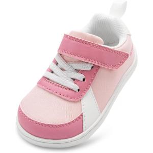 imageSKYWHEEL Toddler Wide Toe Box Barefoot Shoes Boys Sneakers Kids Tennis Shoes Comfort Lightweight Zero Drop Walking Shoe for IndoorOutdoor PlayPink Toddler Shoes