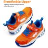 imageSKYWHEEL Kids Sneakers for Boys Light Up Shoes with Switch Tennis Running Athletic Shoes Toddler Size 10 to Big Kids Size 5Orange Kids Ligth Up Shoes