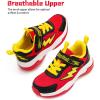 imageSKYWHEEL Kids Sneakers for Boys Light Up Shoes with Switch Tennis Running Athletic Shoes Toddler Size 10 to Big Kids Size 5Red Kids Ligth Up Shoes