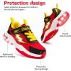 imageSKYWHEEL Kids Sneakers for Boys Light Up Shoes with Switch Tennis Running Athletic Shoes Toddler Size 10 to Big Kids Size 5Red Kids Ligth Up Shoes