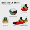imageSKYWHEEL Toddler Tennis Shoes Boys Girls Barefoot Slip On Shoes Kids Lightweight Breathable Sports Sneakers for Walking RunningBlack Green Toddler Shoes