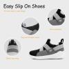 imageSKYWHEEL Toddler Tennis Shoes Boys Girls Barefoot Slip On Shoes Kids Lightweight Breathable Sports Sneakers for Walking RunningBlack Toddler Shoes