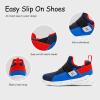 imageSKYWHEEL Toddler Tennis Shoes Boys Girls Barefoot Slip On Shoes Kids Lightweight Breathable Sports Sneakers for Walking RunningNavy Toddler Shoes