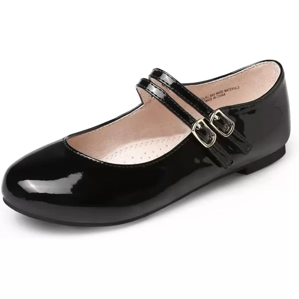 imageMIXIN Girls Dress Shoes Mary Jane Shoes for Girl Ballet Flats Back to School Princess Wedding ShoesBlack