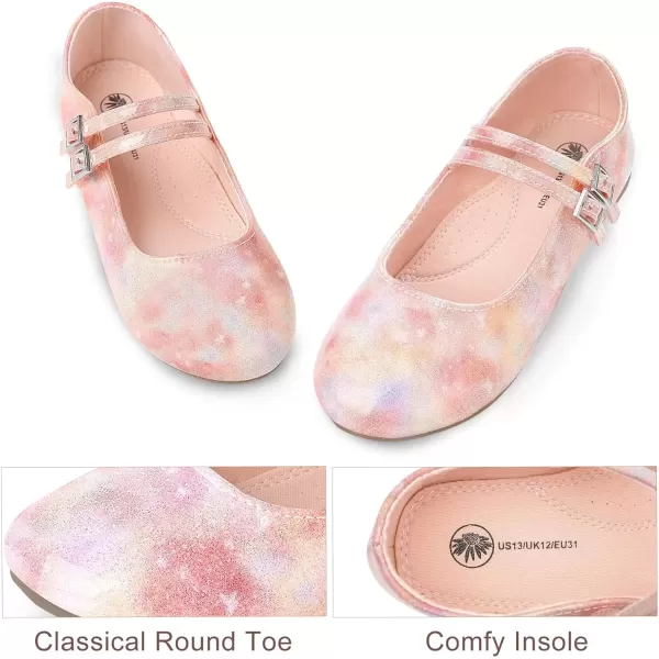 imageMIXIN Girls Dress Shoes Mary Jane Shoes for Girl Ballet Flats Back to School Princess Wedding ShoesPink