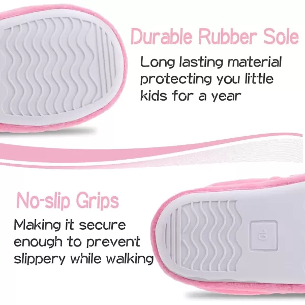 imageMIXIN Girls Slippers Mermaid Princess NoSlip Memory Foam Slippers Soft Rubber Sole House Shoes for Bedroom Indoor Outdoor ToddlerLittleBig KidMermaid