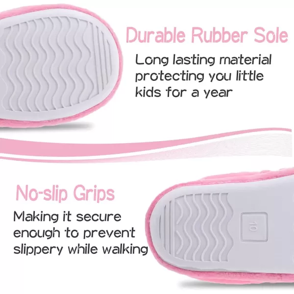 imageMIXIN Girls Slippers Mermaid Princess NoSlip Memory Foam Slippers Soft Rubber Sole House Shoes for Bedroom Indoor Outdoor ToddlerLittleBig KidPlush Mermaid