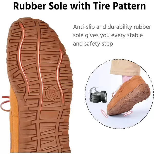 imageMIXIN Mens Slippers Indoor Outdoor Memory Foam House Shoes AntiSlip Moccasins Slippers for MenBrown