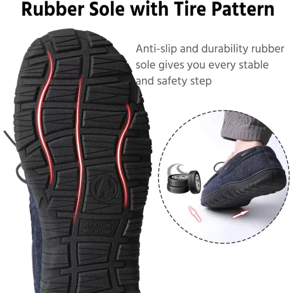 imageMIXIN Mens Slippers Indoor Outdoor Memory Foam House Shoes AntiSlip Moccasins Slippers for MenNavy