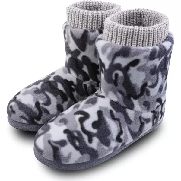 imageMIXIN Womens Comfort Warm Faux Fleece Fuzzy Ankle Bootie Slippers Plush Lining Slipon House Shoes AntiSlip Sole IndoorOutdoorCamo