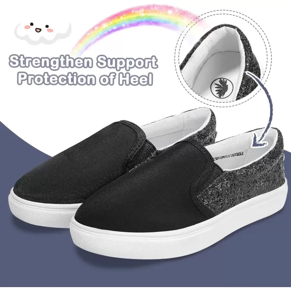 imageMIXIN Girls Sneakers Slip On Shoes Comfort Casual Low Top Fashion Flats Tennis Walking Casual Shoes for LittleBig Kids