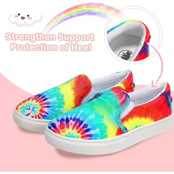 imageMIXIN Girls Sneakers Slip On Shoes Comfort Casual Low Top Fashion Flats Tennis Walking Casual Shoes for LittleBig Kids Multicoloured 13 M