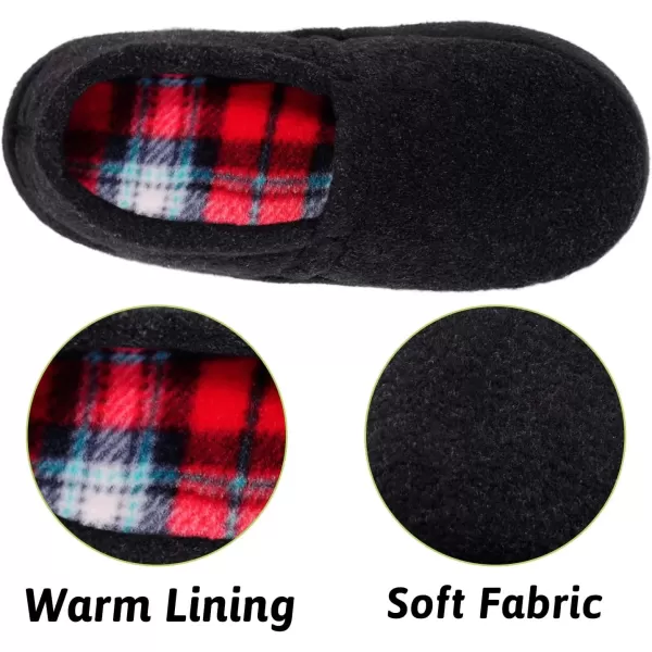 imageMIXIN LittleBig Kid Boys Slippers House Shoes Indoor Outdoor with Anti Slip SoleBlack