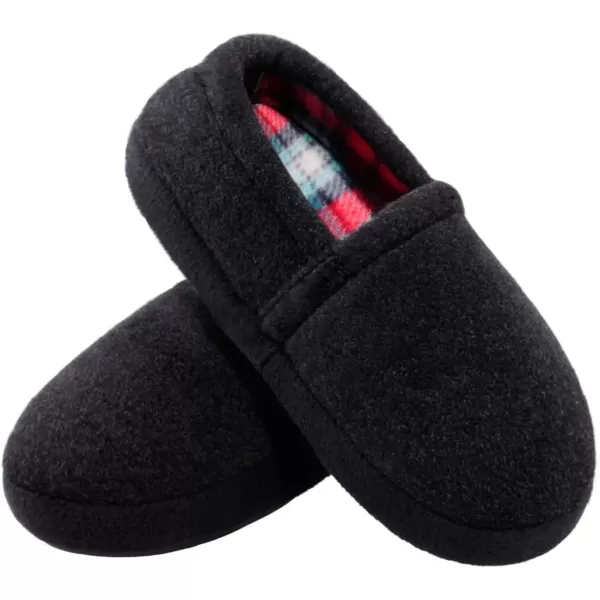 imageMIXIN LittleBig Kid Boys Slippers House Shoes Indoor Outdoor with Anti Slip SoleBlack