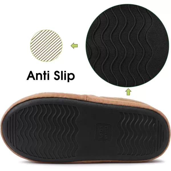 imageMIXIN LittleBig Kid Boys Slippers House Shoes Indoor Outdoor with Anti Slip SoleBrown