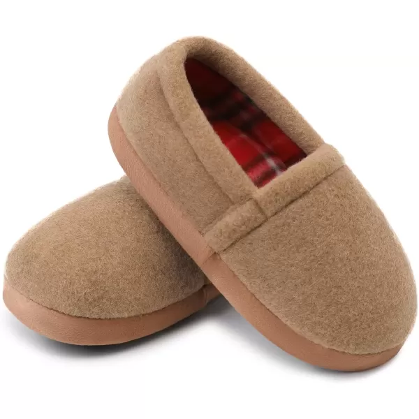 imageMIXIN LittleBig Kid Boys Slippers House Shoes Indoor Outdoor with Anti Slip SoleBrown