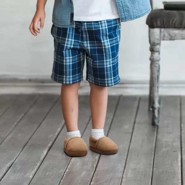 imageMIXIN LittleBig Kid Boys Slippers House Shoes Indoor Outdoor with Anti Slip SoleBrown