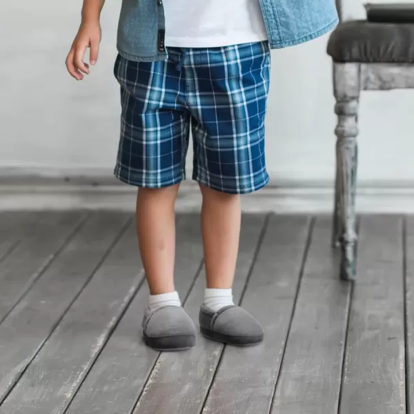 imageMIXIN LittleBig Kid Boys Slippers House Shoes Indoor Outdoor with Anti Slip SoleGrayish