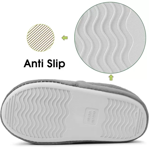 imageMIXIN LittleBig Kid Boys Slippers House Shoes Indoor Outdoor with Anti Slip SoleGrayish