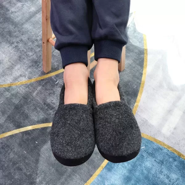 imageMIXIN LittleBig Kid Boys Slippers House Shoes Indoor Outdoor with Anti Slip SoleGrey