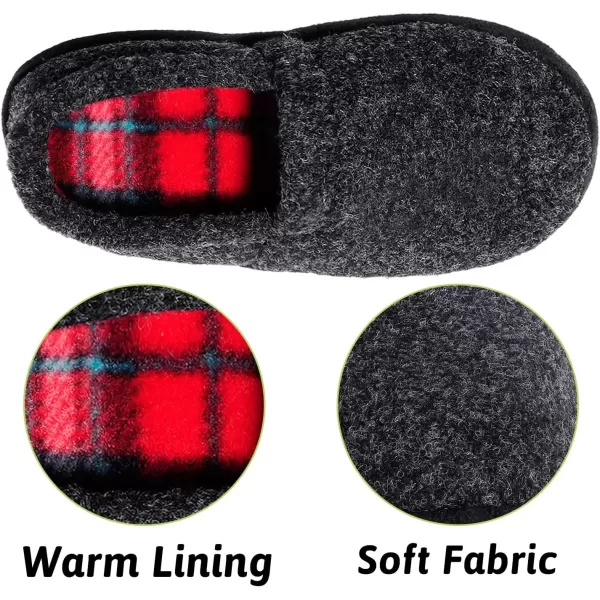 imageMIXIN LittleBig Kid Boys Slippers House Shoes Indoor Outdoor with Anti Slip SoleGrey